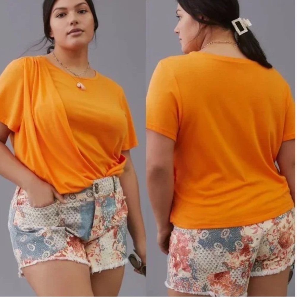 Anthropology Orange Women's Top